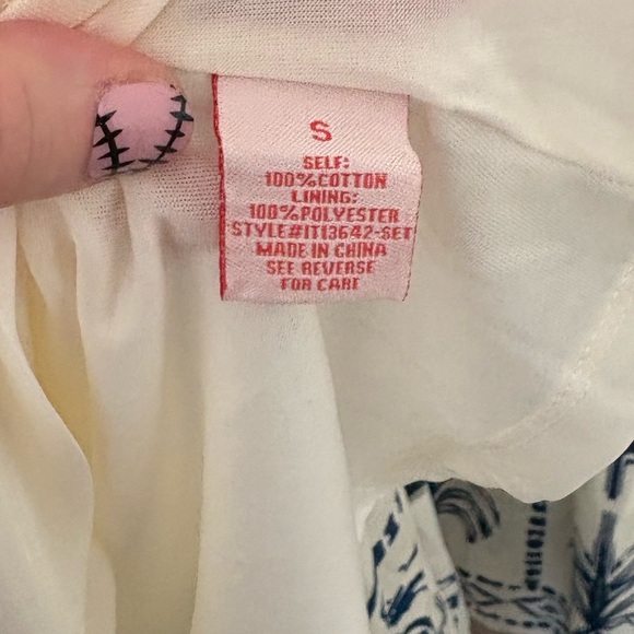 NWOT Flying Tomato Boho Rhythm Tank and Maxi Skirt Set Womens Blue Cream Boho - Picture 9 of 11